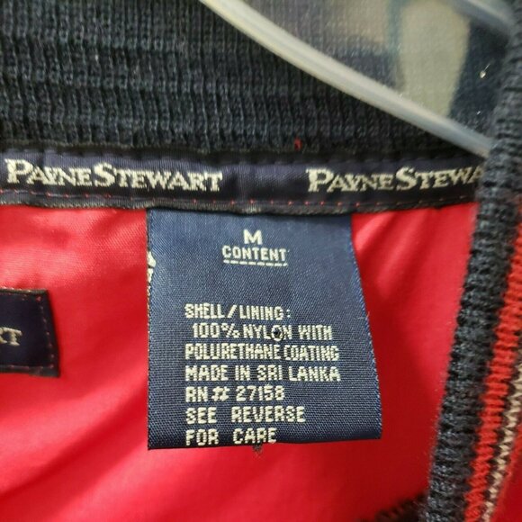 Payne Stewart Pullover Jacket Medium Golf Red Polyester windbreaker packable - Picture 6 of 10